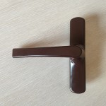 Ручка оконная ригельная 7CR/41_APR (AL), коричневая