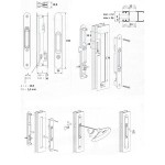 Защелка PROVEDAL двусторонняя с ключом 8ci/244 (АЛЬФА), металлическая (черная)