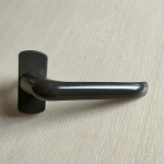 Ручка оконная металлическая ALFA (АЛЬФА), штифт 37 мм (коричневая)