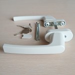 Балконный асимметричный гарнитур с ключом с УЗКОЙ СТОРОНЫ (белый)