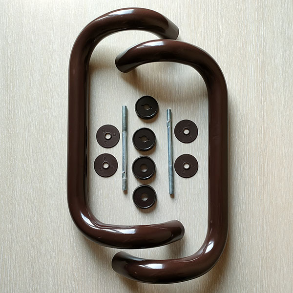 Ручка дверная офисная (AL) R-250-30 мм (скоба) коричневая