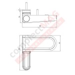 Петля дверная H-21 (ан. DOOR LINE), 80 кг КОРИЧНЕВАЯ