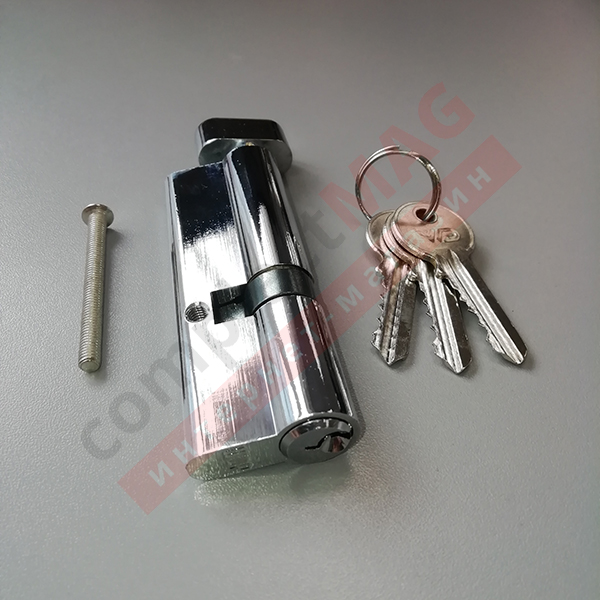 Цилиндр замка ключ-вертушка, 35*40 мм. (T - вертушка)